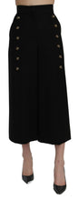 Load image into Gallery viewer, Dolce & Gabbana Elegant High Waist Wide Leg Wool Pants