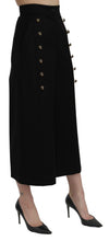 Load image into Gallery viewer, Dolce & Gabbana Elegant High Waist Wide Leg Wool Pants