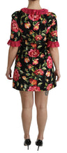 Load image into Gallery viewer, Dolce & Gabbana Elegant Floral Lace A-Line Mini Dress