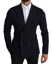 Load image into Gallery viewer, Dolce & Gabbana Elegant Dark Blue Dotted Slim-Fit Blazer
