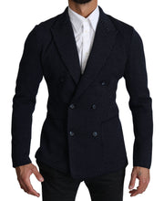 Load image into Gallery viewer, Dolce & Gabbana Elegant Dark Blue Dotted Slim-Fit Blazer