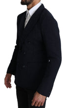 Load image into Gallery viewer, Dolce & Gabbana Elegant Dark Blue Dotted Slim-Fit Blazer