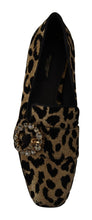 Load image into Gallery viewer, Dolce & Gabbana Elegant Leopard Crystal Gem Loafers