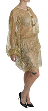 Load image into Gallery viewer, Dolce & Gabbana Elegant Gold Lace A-Line Knee Length Dress