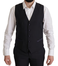Load image into Gallery viewer, Dolce & Gabbana Elegant Black Three-Piece Wool Blend Suit