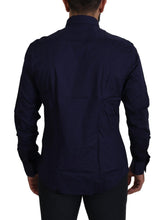 Load image into Gallery viewer, Versace Collection Elegant Dark Blue Cotton Blend Dress Shirt