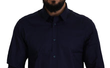 Load image into Gallery viewer, Versace Collection Elegant Dark Blue Cotton Blend Dress Shirt