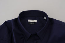 Load image into Gallery viewer, Versace Collection Elegant Dark Blue Cotton Blend Dress Shirt