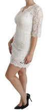 Load image into Gallery viewer, Dolce & Gabbana Elegant Floral Lace V-Neck Mini Dress