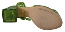 Load image into Gallery viewer, Dolce & Gabbana Enchanting Green Crystal Embellished Sandals
