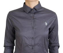 Load image into Gallery viewer, Ralph Lauren Elegant Gray Long Sleeve Polo Top