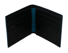 Load image into Gallery viewer, Dolce & Gabbana Blue Alligator Pattern Leather Bifold Wallet