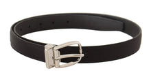 Load image into Gallery viewer, Dolce & Gabbana Elegant Black Leather-Canvas Designer Belt
