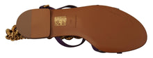Load image into Gallery viewer, Dolce & Gabbana Purple Leather Devotion Flats Sandals Shoes