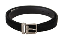 Load image into Gallery viewer, Dolce & Gabbana Elegant Black Velvet Designer Belt