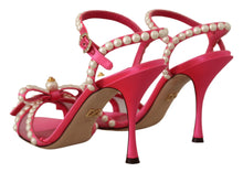 Load image into Gallery viewer, Dolce & Gabbana Elegant Pink Pearl Embellished Heels Sandals