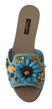 Load image into Gallery viewer, Dolce & Gabbana Exquisite Crystal-Embellished Exotic Leather Sandals