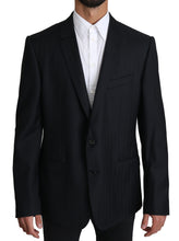 Load image into Gallery viewer, Dolce & Gabbana Elegant Blue Patterned Martini Formal Blazer