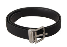 Load image into Gallery viewer, Dolce & Gabbana Elegant Black Leather Belt with Metal Buckle