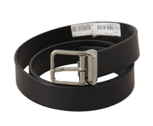 Load image into Gallery viewer, Dolce & Gabbana Elegant Black Leather Belt with Metal Buckle