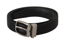 Load image into Gallery viewer, Dolce & Gabbana Elegant Silk Leather Belt with Logo Buckle
