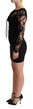 Load image into Gallery viewer, Dolce & Gabbana Elegant Black Lace Mini-Dress Delight