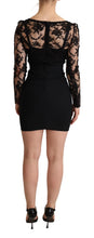Load image into Gallery viewer, Dolce & Gabbana Elegant Black Lace Mini-Dress Delight