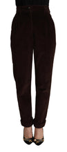 Load image into Gallery viewer, Dolce & Gabbana Elegant Bordeaux High-Waisted Corduroy Pants