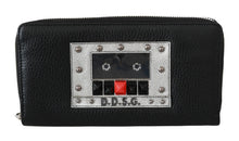 Load image into Gallery viewer, Dolce & Gabbana Elegant Black Leather Zip Continental Wallet