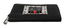 Load image into Gallery viewer, Dolce & Gabbana Elegant Black Leather Zip Continental Wallet