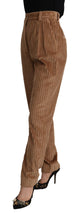 Load image into Gallery viewer, Dolce & Gabbana Elegant High-Waisted Tapered Corduroy Pants