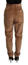 Load image into Gallery viewer, Dolce & Gabbana Elegant High-Waisted Tapered Corduroy Pants