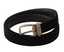 Load image into Gallery viewer, Dolce & Gabbana Elegant Black Leather Designer Belt