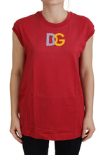 Load image into Gallery viewer, Dolce & Gabbana Elegant Red Sleeveless Cotton Tank Top