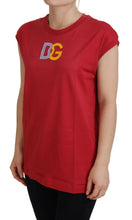 Load image into Gallery viewer, Dolce & Gabbana Elegant Red Sleeveless Cotton Tank Top