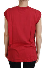Load image into Gallery viewer, Dolce & Gabbana Elegant Red Sleeveless Cotton Tank Top