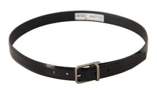 Load image into Gallery viewer, Dolce & Gabbana Elegant Black Leather Belt with Metal Buckle