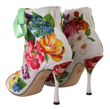 Load image into Gallery viewer, Dolce & Gabbana Floral Open Toe Jersey Heels