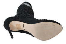 Load image into Gallery viewer, Dolce & Gabbana Embroidered Floral Stiletto Socks Booties