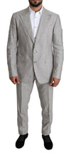Load image into Gallery viewer, Dolce & Gabbana Elegant Slim Fit Gray Linen-Silk Suit