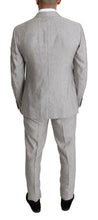 Load image into Gallery viewer, Dolce & Gabbana Elegant Slim Fit Gray Linen-Silk Suit