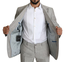 Load image into Gallery viewer, Dolce & Gabbana Elegant Slim Fit Gray Linen-Silk Suit
