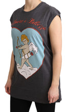 Load image into Gallery viewer, Dolce & Gabbana Elegant Gray Cotton Cap Sleeve Tee