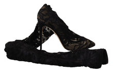 Load image into Gallery viewer, Dolce & Gabbana Elegant Stretch Sock Boots in Black