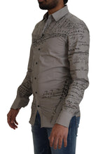Load image into Gallery viewer, Dolce & Gabbana Gray Printed Cotton Slim Dress GOLD Shirt