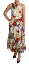 Load image into Gallery viewer, Dolce & Gabbana Elegant One-Shoulder Floral Silk Maxi Dress
