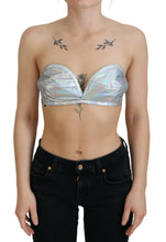Load image into Gallery viewer, Dolce & Gabbana Silver Shimmer Bustier Top