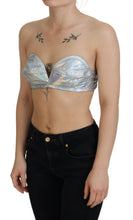 Load image into Gallery viewer, Dolce & Gabbana Silver Shimmer Bustier Top