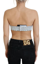 Load image into Gallery viewer, Dolce & Gabbana Silver Shimmer Bustier Top