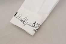 Load image into Gallery viewer, Dolce & Gabbana White Printed Cotton SlimFit Dress GOLD Shirt